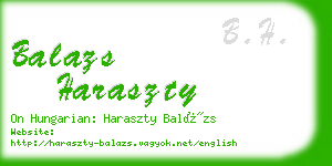 balazs haraszty business card